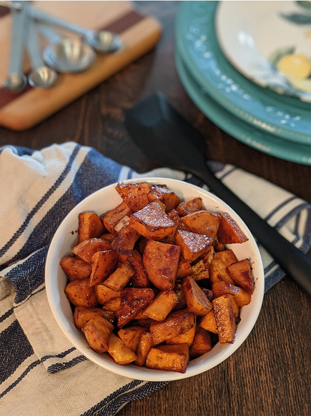 Cinnamon Maple Sweet Potatoes